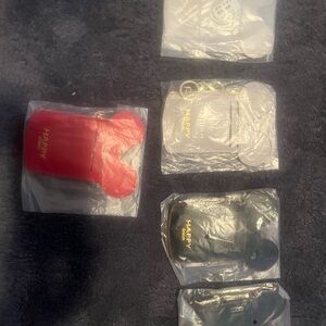 NWT- 2- Grey, 2- Black, and  1-Red “Disney”(Mickey shaped) lanyard w/card holder